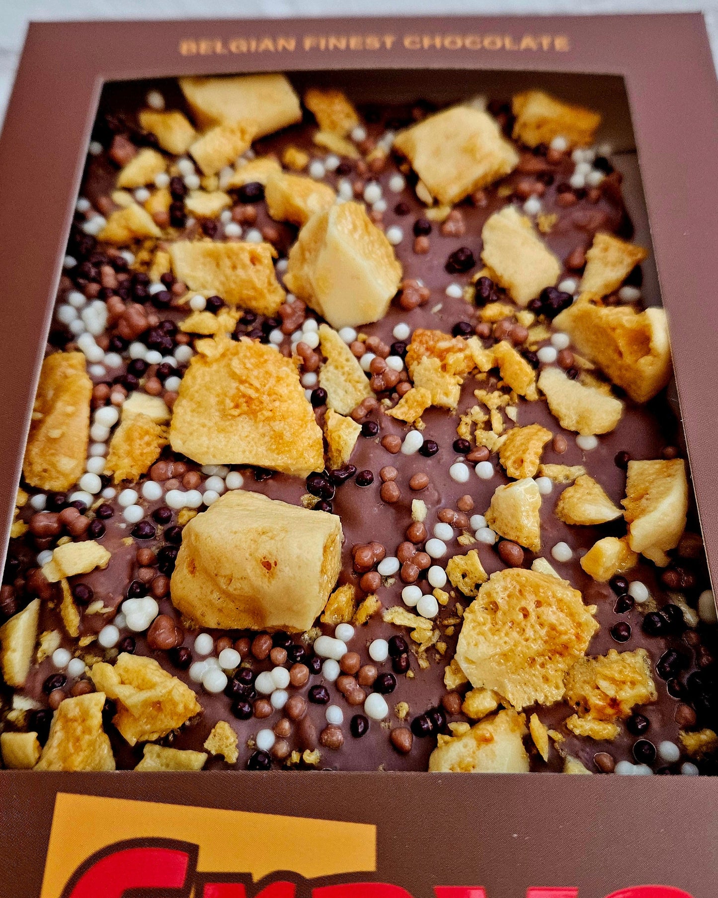 Golden Buzz Honeycomb Toffee Milk Chocolate Slab 300g